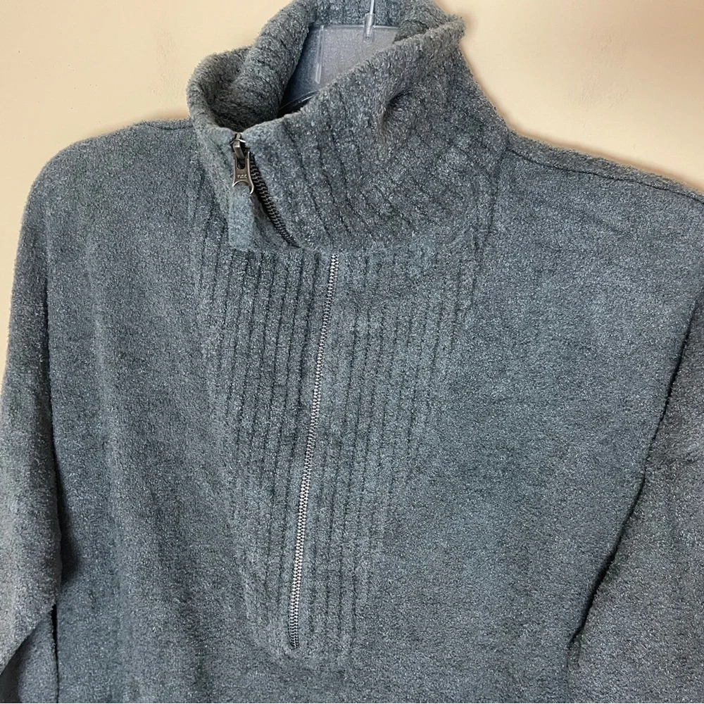 Barefoot Dreams Green Cozy Chic Lite Half Zip Tunic Sweater 1X Comfy